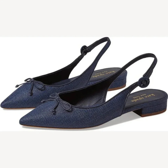 Size 8 - NWT Kate‎ Spade Kate Spade New York Veronica Raffia Blazer Blue - Picture 1 of 5